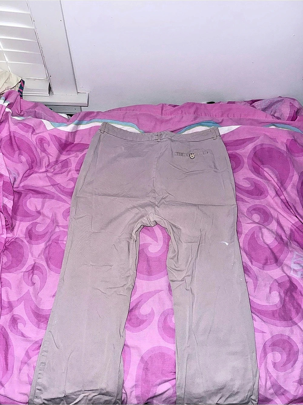 New York & Company Light Tan/Pink Trousers Size 16